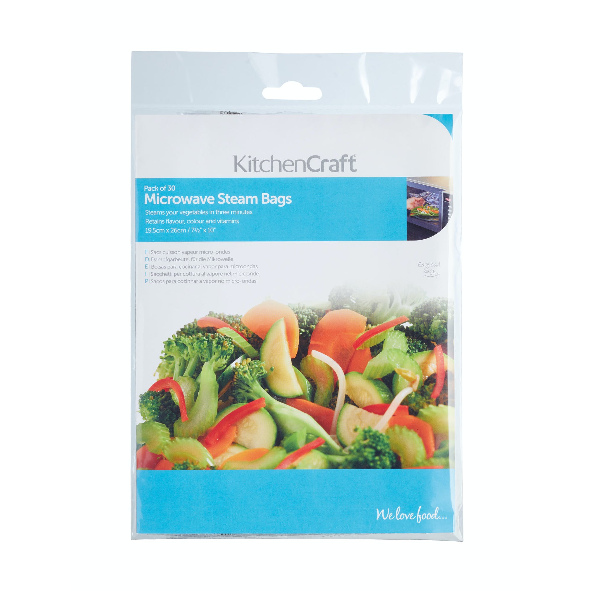 Kitchencraft Microwave Steam Bags - Pack of 30