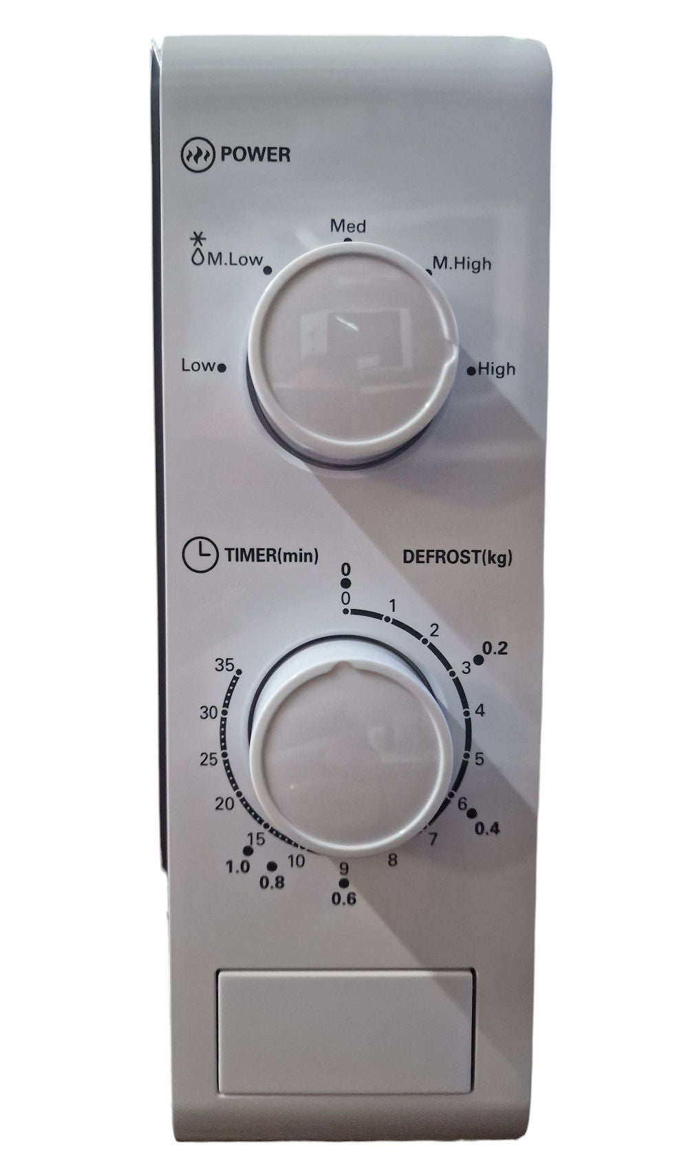 Low Power White Microwave Oven drawing only 510 watts- Outputs 320 watts microwave power