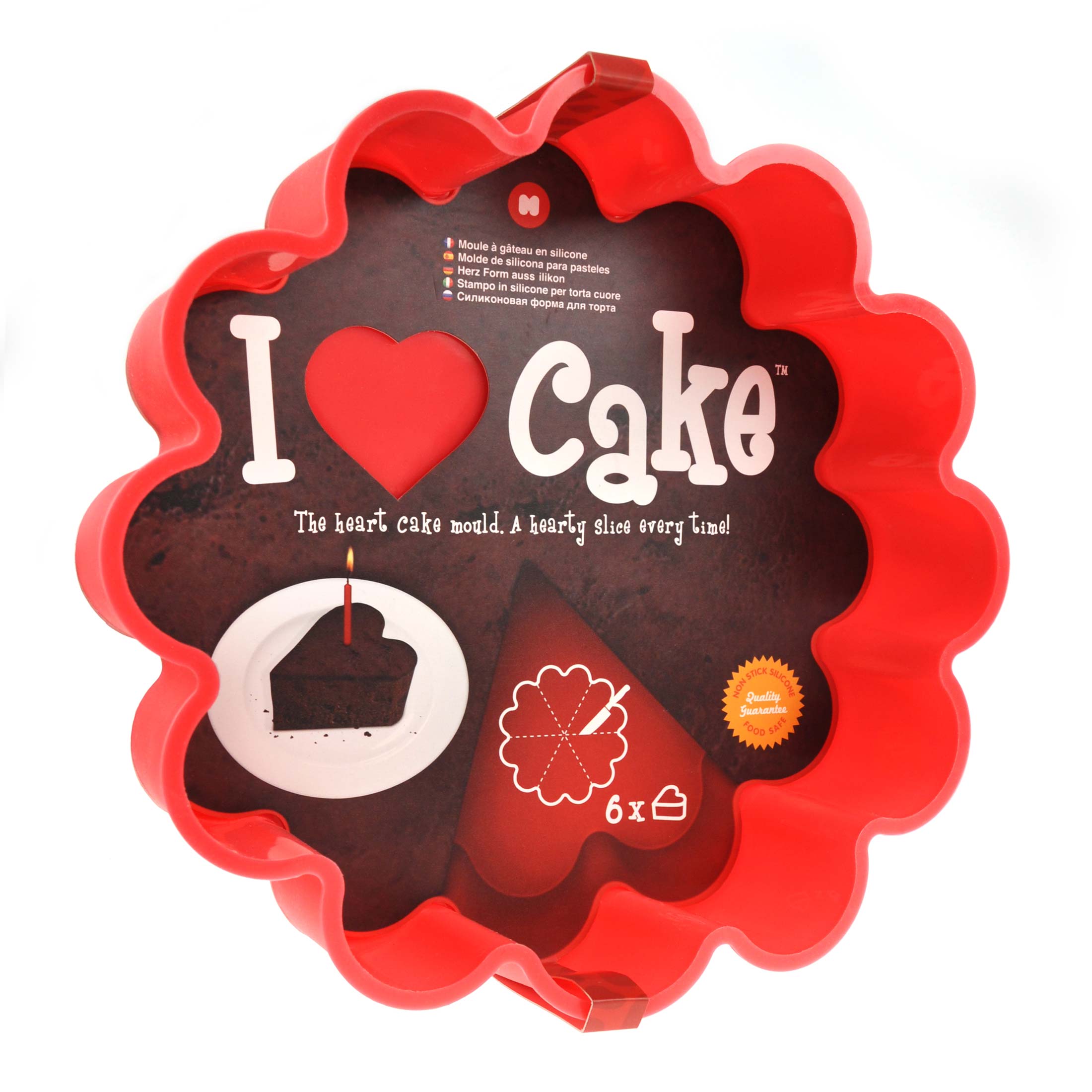 I Love cake silicone heart mould