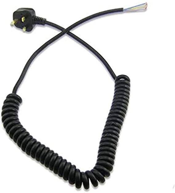 Universal curly plug and lead set13AMP 4 metre